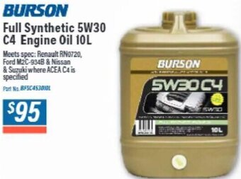 Burson Full Synthetic 5W30 C4 Engine Oil 10L