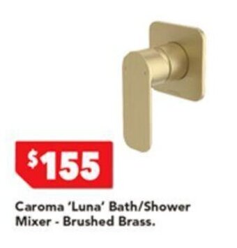 Harvey Norman Caroma 'Luna' Bath/Shower Mixer-Brushed Brass offer