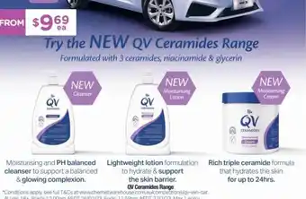 Chemist Warehouse QV Ceramides PH Balanced Cleanser , Lightweight Lotion & Rich Triple Ceramide offer