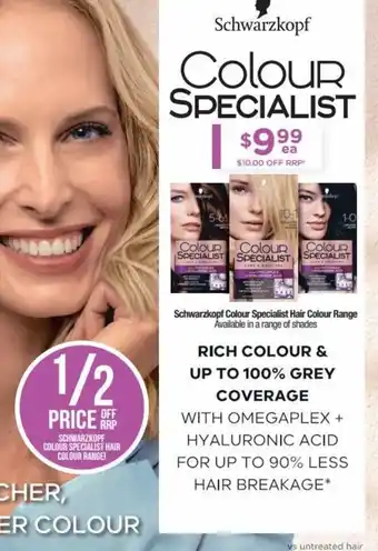 Chemist Warehouse Schwarzkopf Colour Specialist offer