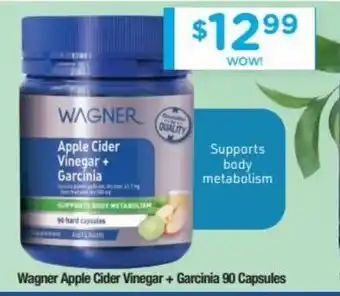 Chemist Warehouse Wagner Apple Cider Vinegar + Garcinia offer