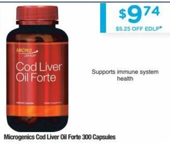 Chemist Warehouse Microgenics COD Liver Oil Forte offer