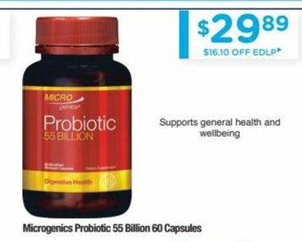Chemist Warehouse Microgenics Probiotic 55 Billion offer