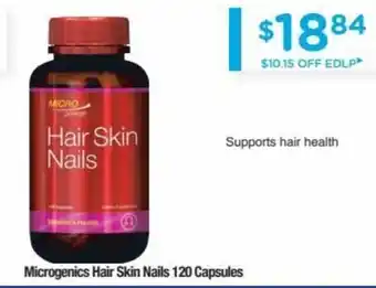 Chemist Warehouse Microgenics Hair Skin Nails offer