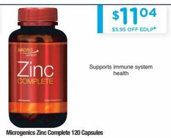 Chemist Warehouse Microgenics Zinc Complete offer