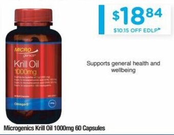 Chemist Warehouse Microgenics Krill Oil offer