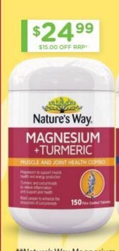 Chemist Warehouse Nature's Way Magnesium + Turmeric offer