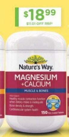 Chemist Warehouse Nature's Way Magnesium + Calcium offer