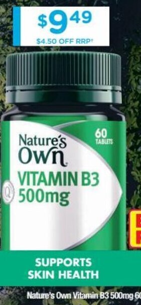 Chemist Warehouse Nature's Own Vitamin B3 500mg offer