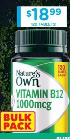 Chemist Warehouse Nature's Own Vitamin B12 1000mcg offer