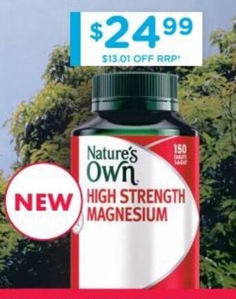 Chemist Warehouse Nature's Own High Strength Magnesium offer