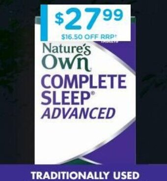Chemist Warehouse Nature's Own Complete Sleep Advanced offer