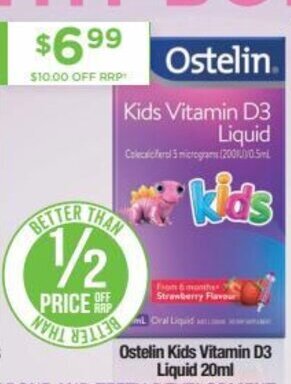 Chemist Warehouse Ostelin Kids Vitamin D3 Liquid offer