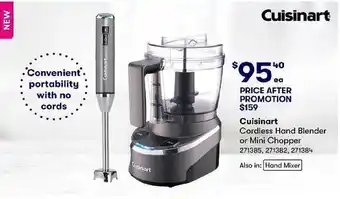BIG W Cuisinart cordless hand blender or mini chopper offer