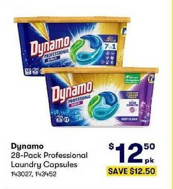 BIG W Dynamo 28-pack professional laundry capsules offer