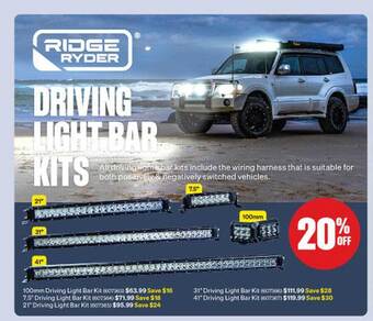 SuperCheap Auto Driving light bar kits offer