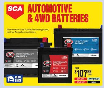 SuperCheap Auto Sca automotive & 4wd batteries offer