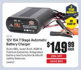 SuperCheap Auto Sca 12v 15a 7 stage automatic battery charger offer