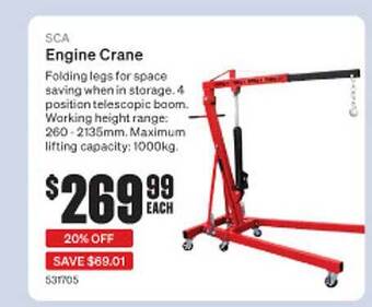 SuperCheap Auto Sca engine crane offer