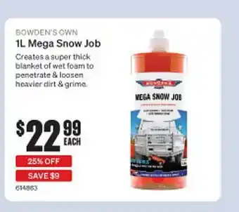 SuperCheap Auto Bowden's own 1l mega snow job offer