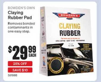 SuperCheap Auto Bowden's own claying rubber pad offer