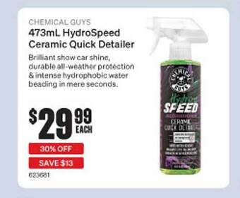 SuperCheap Auto Chemical guys 473ml hydrospeed ceramic quick detailer offer
