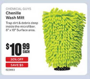 SuperCheap Auto Chemical guys chenille wash mitt offer