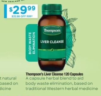 Chemist Warehouse Thompson's Liver Cleanse 120 Capsules offer