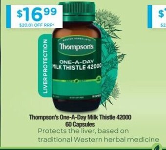 Chemist Warehouse Thompson's One-a-Day Milk Thistle 42000 60 Capsules offer