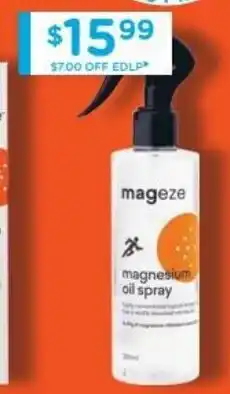 Chemist Warehouse Mageze Magnesium Oil Spray offer