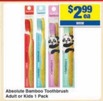 My Chemist Absolute bamboo toothbrush adult or kids offer