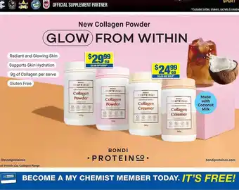 My Chemist Bondi proteinco new collagen powder offer