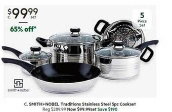 Harris Scarfe Smith+nobel traditions stainless steel 5pc cookset offer