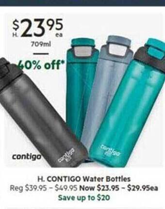 Harris Scarfe Contigo water bottles offer