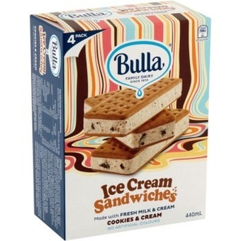 IGA Bulla ice cream sandwiches 4 pack selected varieties offer