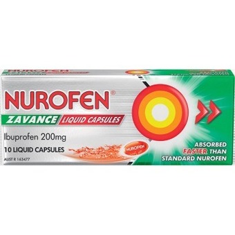 IGA Nurofen zavance ibuprofen 200mg liquid capsules 10 pack** offer