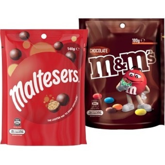 IGA M&m’s, maltesers, skittles or pods share pack 120-200g selected varieties offer