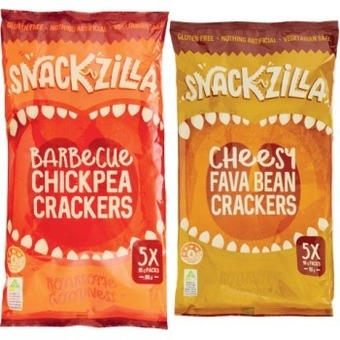 Coles Snackzilla multipack crackers 90g offer