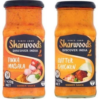 Coles Sharwood's simmer sauce 420g offer