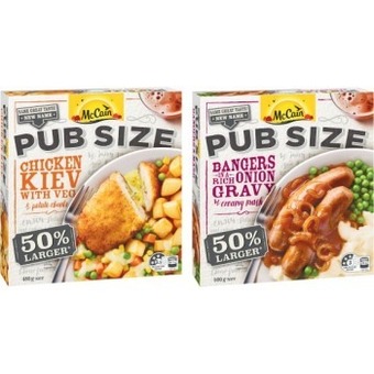 Coles Mccain pub size meal 480g-500g offer