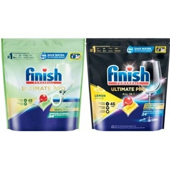 Coles Finish quantum ultimate pro dishwashing tablets 46 pack or 0% 48 pack offer