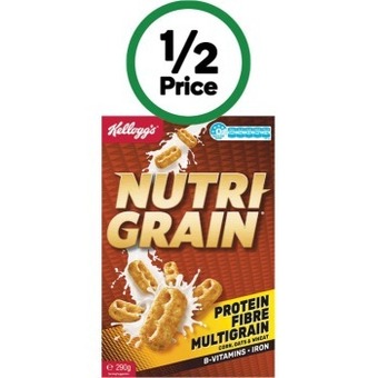 Woolworths Kellogg’s nutri-grain 290g offer