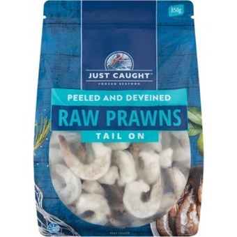 Woolworths Just caught raw prawn cutlets 850g – from the seafood freezer offer