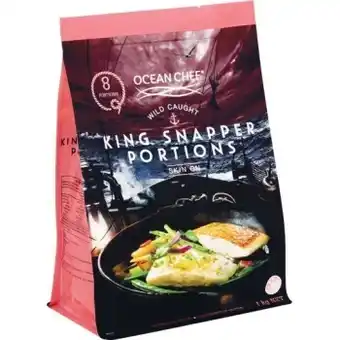 Woolworths Ocean chef king snapper portions – skin on – 8 portions 1 kg – from the seafood freezer offer