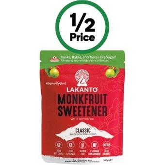 Woolworths Lakanto monkfruit sweetener 200g offer