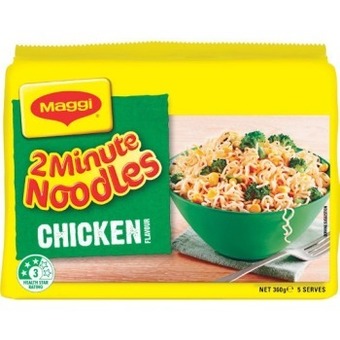 Woolworths Maggi noodles 345-380g pk 5 offer