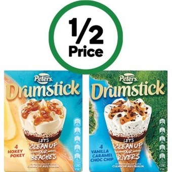 Woolworths Peters drumstick 475-490ml pk 4-6 offer