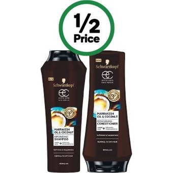 Woolworths Schwarzkopf extra care shampoo or conditioner 400ml offer