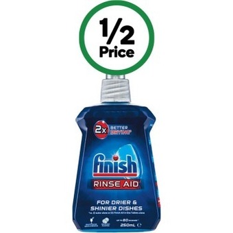 Woolworths Finish dishwasher rinse aid 250ml offer