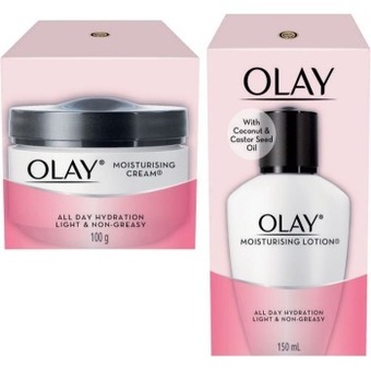 Coles Olay moisturising cream 100g or moisturising lotion 150ml offer